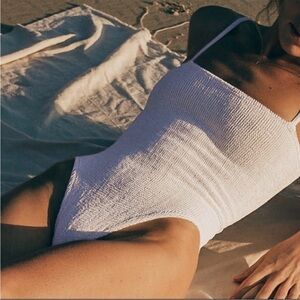 Hunza G Maria White Swimsuit